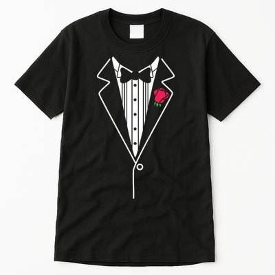Wedding Tuxedo Red Rose Suit Tall T-Shirt