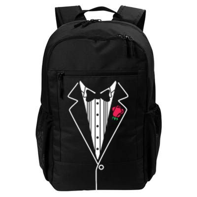 Wedding Tuxedo Red Rose Suit Daily Commute Backpack