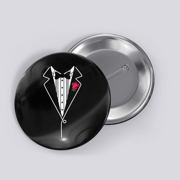 Wedding Tuxedo Red Rose Suit Button