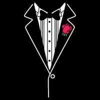 Wedding Tuxedo Red Rose Suit Button