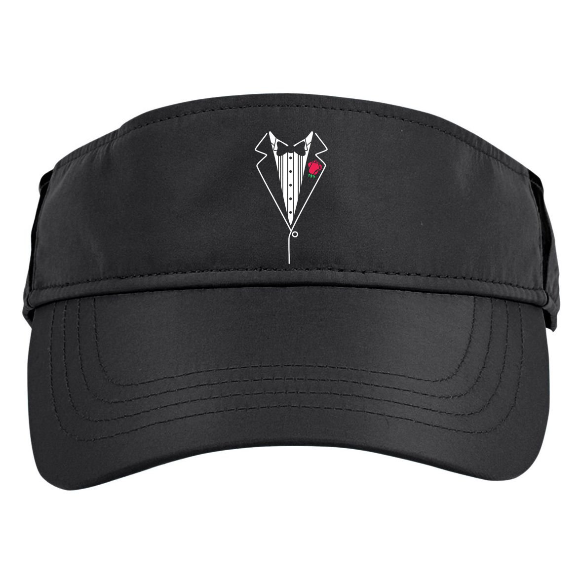 Wedding Tuxedo Red Rose Suit Adult Drive Performance Visor