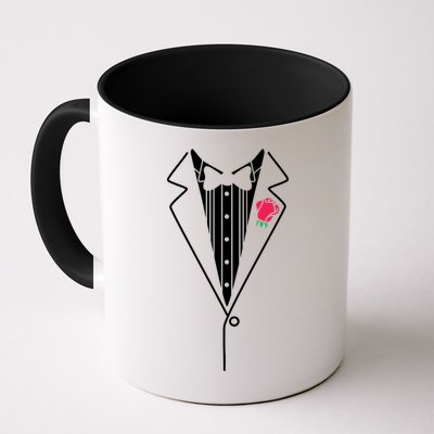 Wedding Tuxedo Red Rose Suit Mug