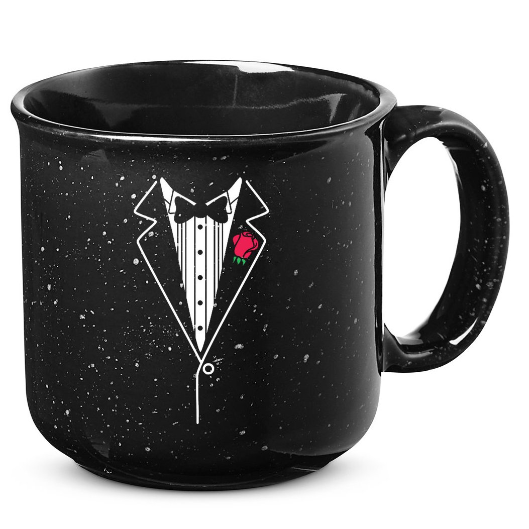 Wedding Tuxedo Red Rose Suit 15oz Campfire Ceramic Mug