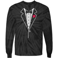 Wedding Tuxedo Red Rose Suit Tie-Dye Long Sleeve Shirt