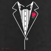 Wedding Tuxedo Red Rose Suit Trucker Hat
