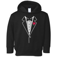 Wedding Tuxedo Red Rose Suit Toddler Hoodie