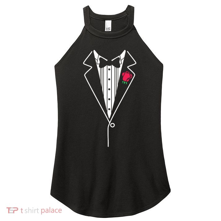 Wedding Tuxedo Red Rose Suit Women's Perfect Tri Rocker Tank