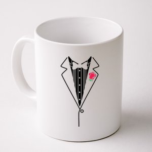 Wedding Tuxedo Red Rose Suit Coffee Mug