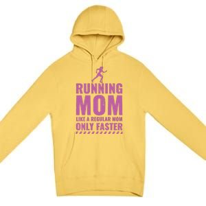 Womens Trail Runner Funny Fitness Running Marathon Mom Mothers Day Premium Pullover Hoodie