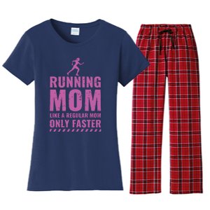 Womens Trail Runner Funny Fitness Running Marathon Mom Mothers Day Women's Flannel Pajama Set