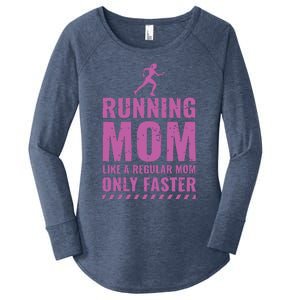 Womens Trail Runner Funny Fitness Running Marathon Mom Mothers Day Women's Perfect Tri Tunic Long Sleeve Shirt