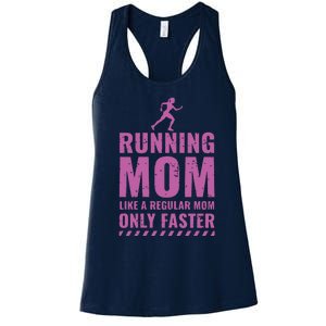 Womens Trail Runner Funny Fitness Running Marathon Mom Mothers Day Women's Racerback Tank