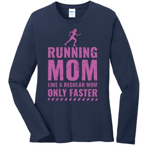 Womens Trail Runner Funny Fitness Running Marathon Mom Mothers Day Ladies Long Sleeve Shirt