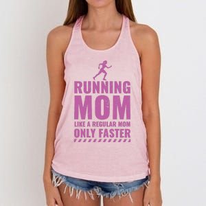 Womens Trail Runner Funny Fitness Running Marathon Mom Mothers Day Women's Knotted Racerback Tank