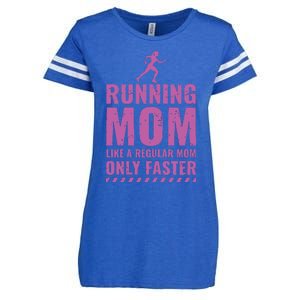 Womens Trail Runner Funny Fitness Running Marathon Mom Mothers Day Enza Ladies Jersey Football T-Shirt