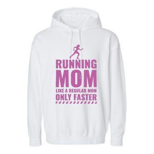 Womens Trail Runner Funny Fitness Running Marathon Mom Mothers Day Garment-Dyed Fleece Hoodie