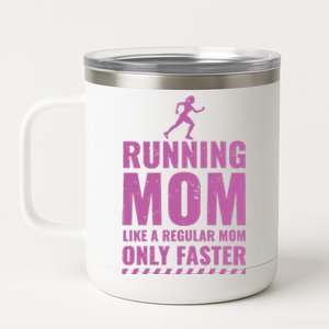 Womens Trail Runner Funny Fitness Running Marathon Mom Mothers Day 12 oz Stainless Steel Tumbler Cup