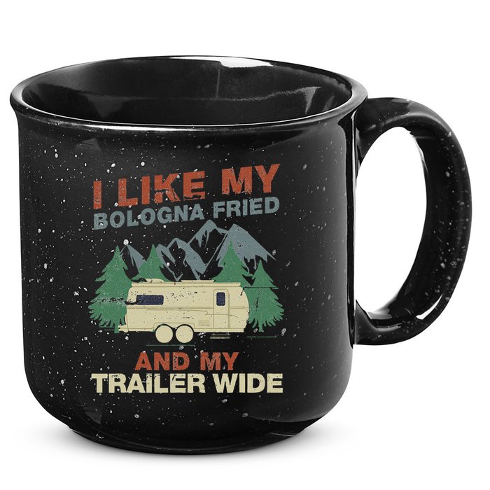 White Trash Redneck Trailer Funny White Trash Bash 15oz Campfire Ceramic Mug