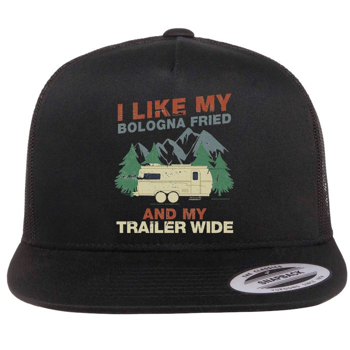White Trash Redneck Trailer Funny White Trash Bash Flat Bill Trucker Hat