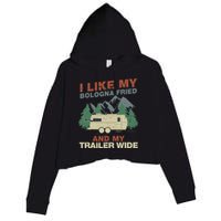 White Trash Redneck Trailer Funny White Trash Bash Crop Fleece Hoodie