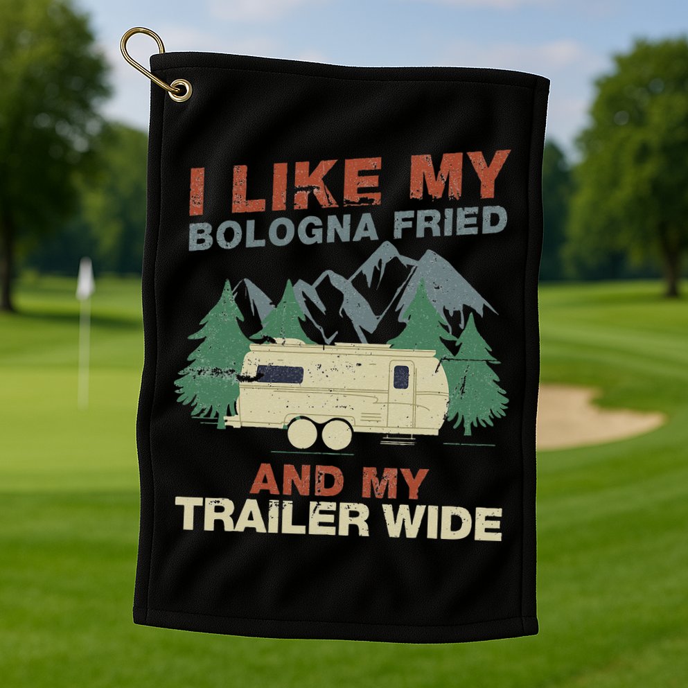 White Trash Redneck Trailer Funny White Trash Bash Golf Towel