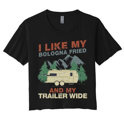 White Trash Redneck Trailer Funny White Trash Bash Crop Top