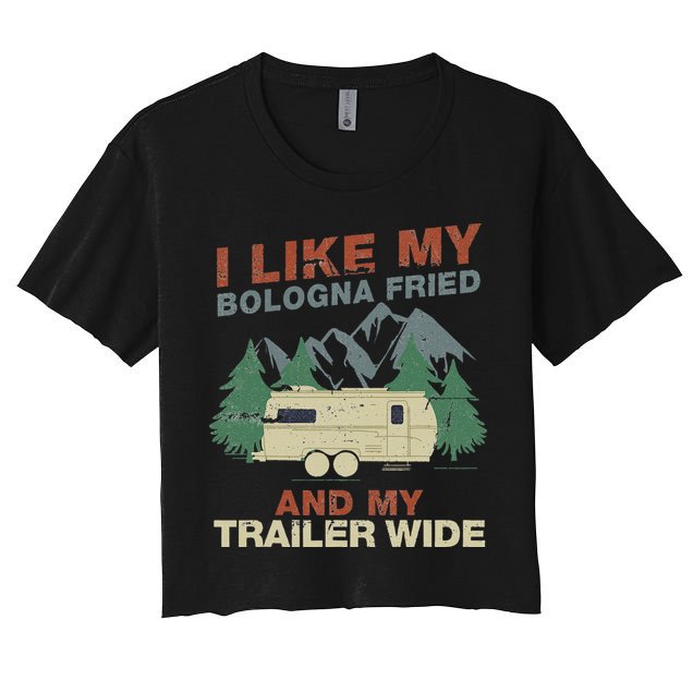 White Trash Redneck Trailer Funny White Trash Bash Crop Top