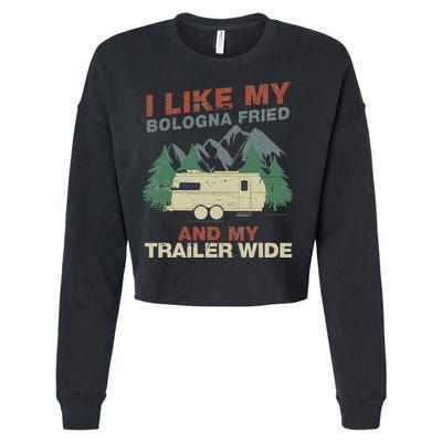 White Trash Redneck Trailer Funny White Trash Bash Cropped Pullover Crew