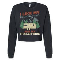 White Trash Redneck Trailer Funny White Trash Bash Cropped Pullover Crew