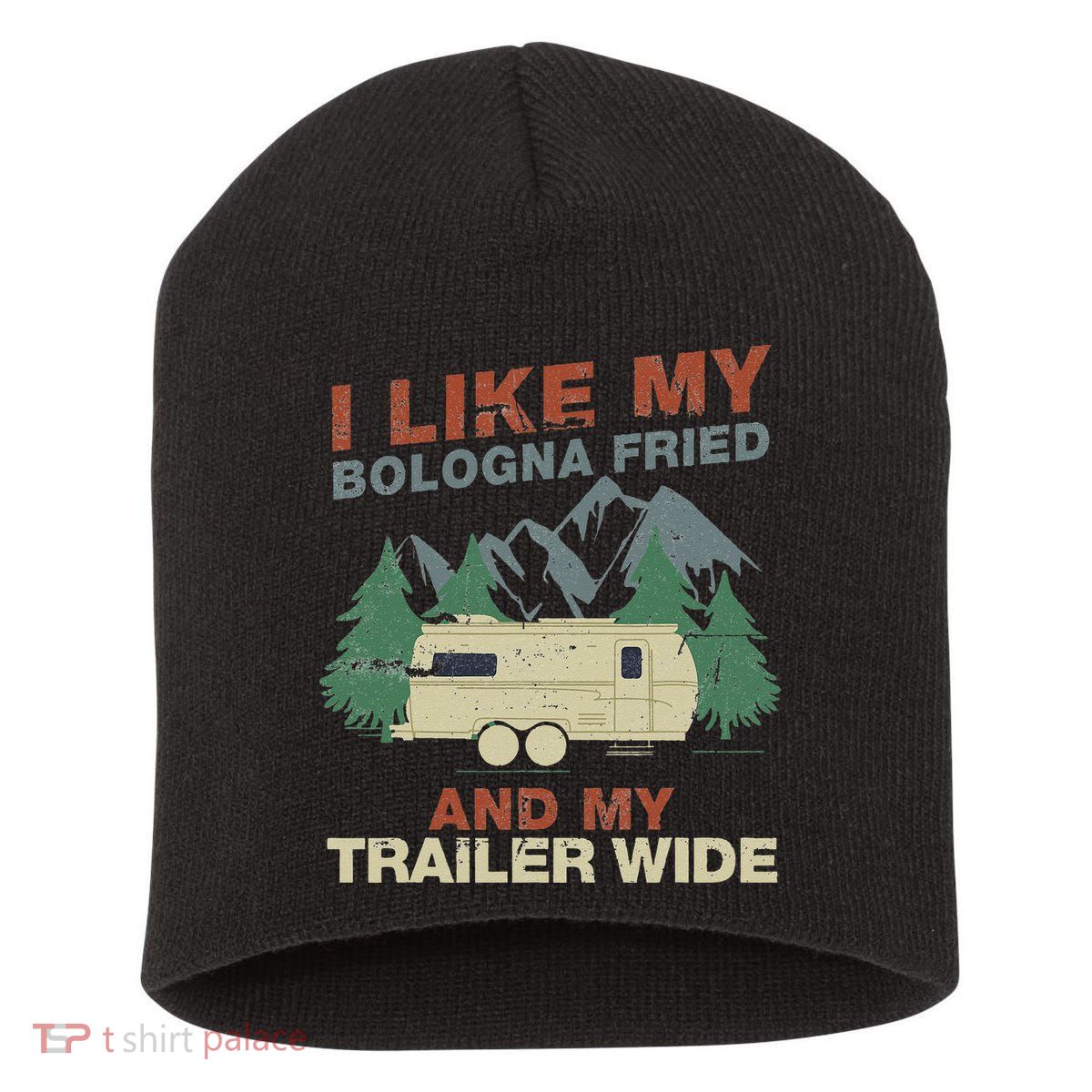 White Trash Redneck Trailer Funny White Trash Bash Short Acrylic Beanie