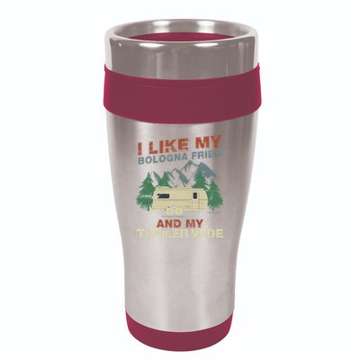 White Trash Redneck Trailer Funny White Trash Bash 16oz Travel Tumbler