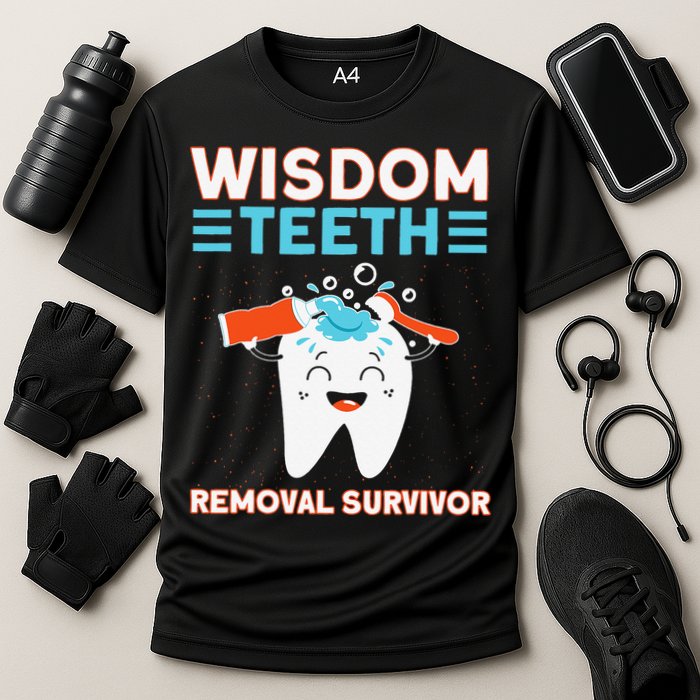 Wisdom Teeth Removal Survivor Patient Wisdom Tooth Cooling Performance Crew T-Shirt