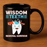 Wisdom Teeth Removal Survivor Patient Wisdom Tooth 11oz C Handle Ceramic Mug