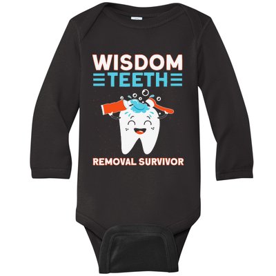 Wisdom Teeth Removal Survivor Patient Wisdom Tooth Baby Long Sleeve Bodysuit