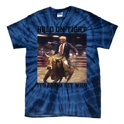 Western Trump Riding Wild Bull Southern Trump Rodeo Arena Tie-Dye T-Shirt