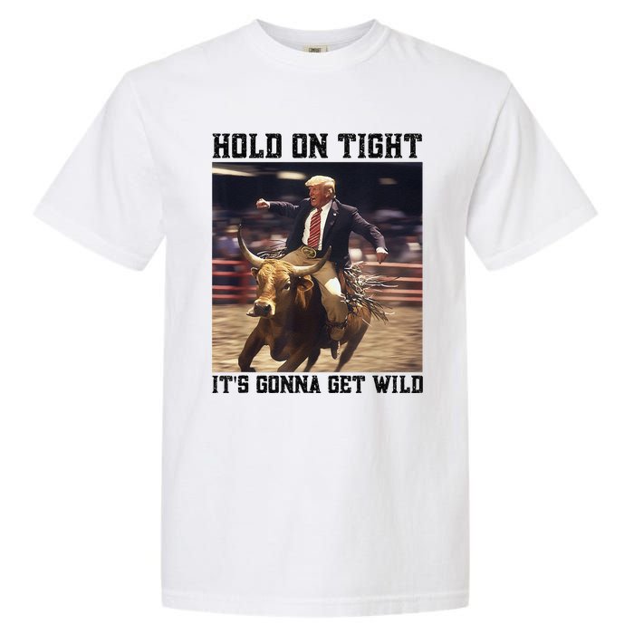 Western Trump Riding Wild Bull Southern Trump Rodeo Arena Garment-Dyed Heavyweight T-Shirt