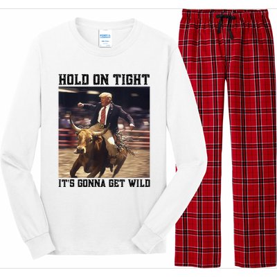 Western Trump Riding Wild Bull Southern Trump Rodeo Arena Long Sleeve Pajama Set