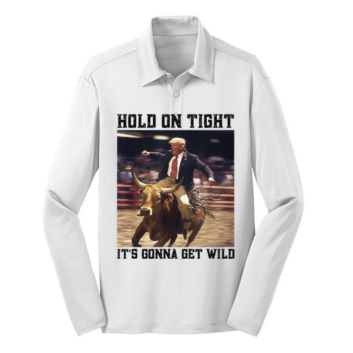 Western Trump Riding Wild Bull Southern Trump Rodeo Arena Silk Touch Performance Long Sleeve Polo