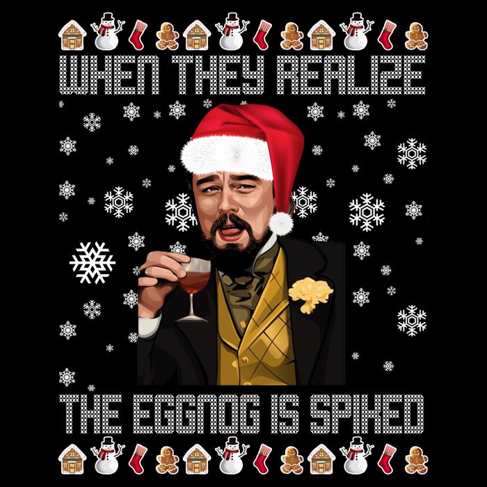 When They Realize The Eggnog Is Spiked Funny Christmas Tall T-Shirt