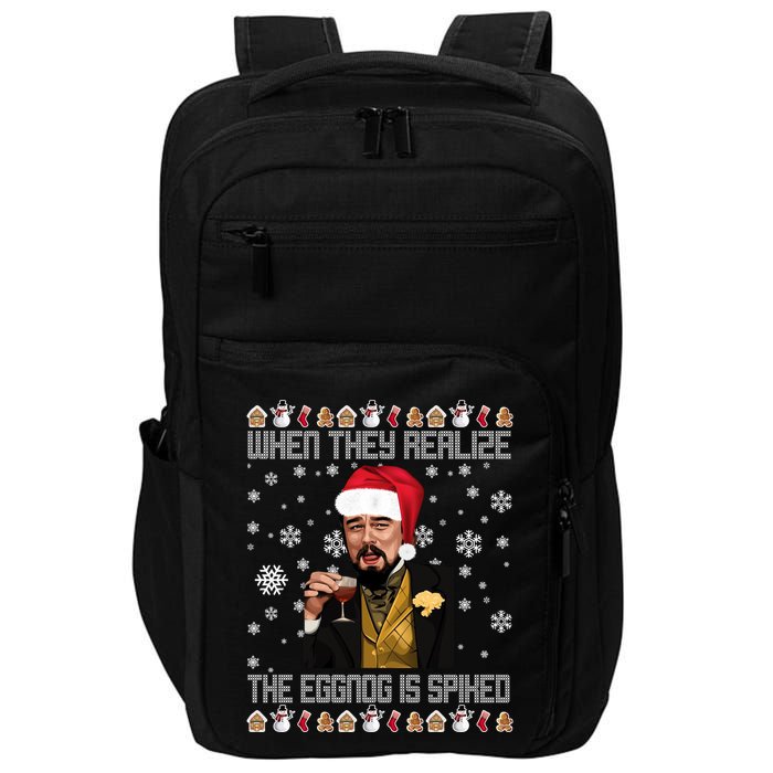 When They Realize The Eggnog Is Spiked Funny Christmas Impact Tech Backpack