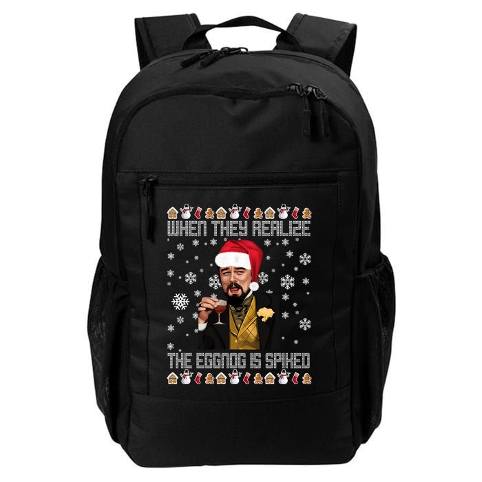 When They Realize The Eggnog Is Spiked Funny Christmas Backpack