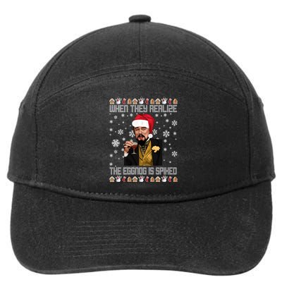When They Realize The Eggnog Is Spiked Funny Christmas 7-Panel Snapback Hat