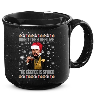 When They Realize The Eggnog Is Spiked Funny Christmas 15oz Campfire Ceramic Mug