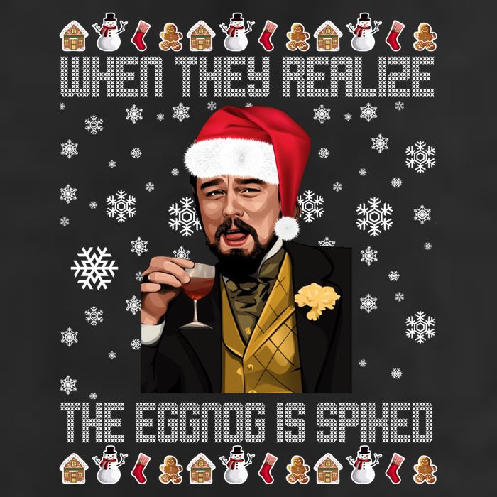 When They Realize The Eggnog Is Spiked Funny Christmas 25L Jumbo Tote
