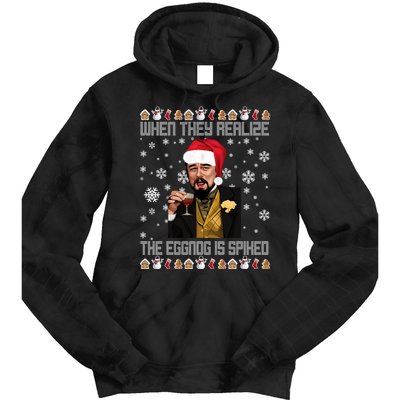 When They Realize The Eggnog Is Spiked Funny Christmas Tie Dye Hoodie