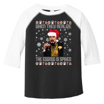 When They Realize The Eggnog Is Spiked Funny Christmas Toddler Fine Jersey T-Shirt