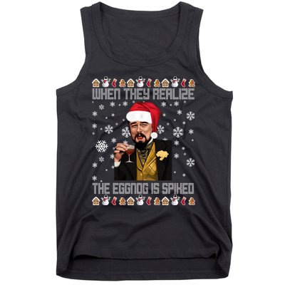 When They Realize The Eggnog Is Spiked Funny Christmas Tank Top