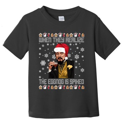 When They Realize The Eggnog Is Spiked Funny Christmas Toddler T-Shirt