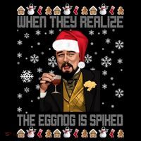 When They Realize The Eggnog Is Spiked Funny Christmas Short Acrylic Beanie