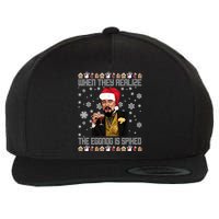 When They Realize The Eggnog Is Spiked Funny Christmas Wool Snapback Cap